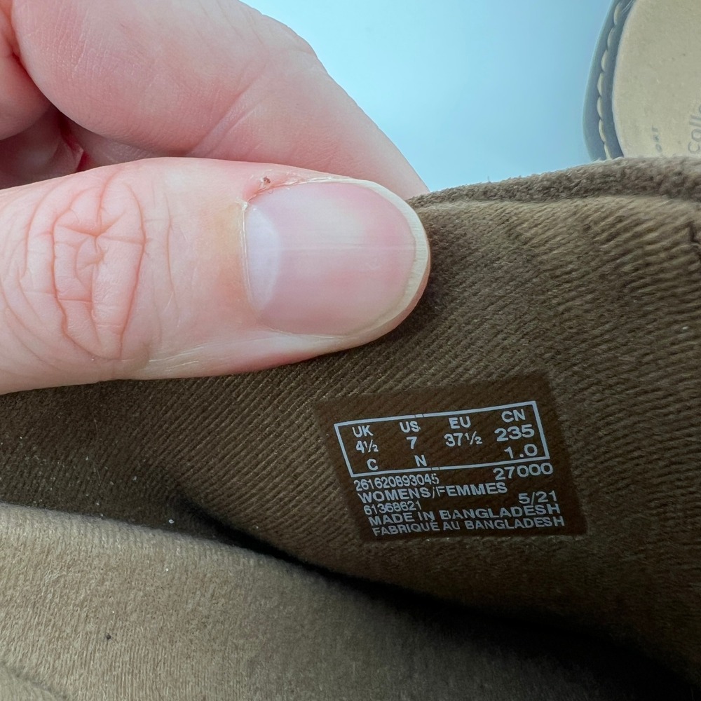 Clarks Women 7 Laurieann Strap Clog Taupe Brown Suede Slip On Casual Lightweight - Picture 5 of 8